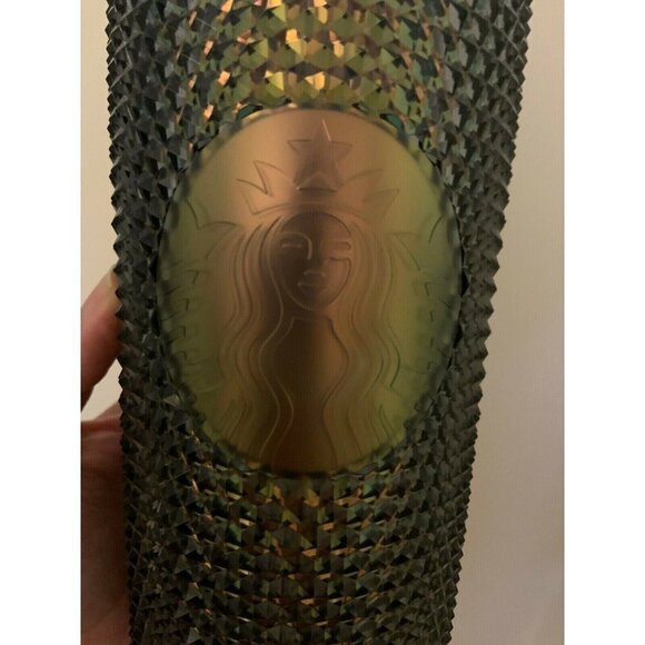 Starbucks Studded Tumbler Black Iridescent Rare 24 OZ Brand New - Picture 2 of 4